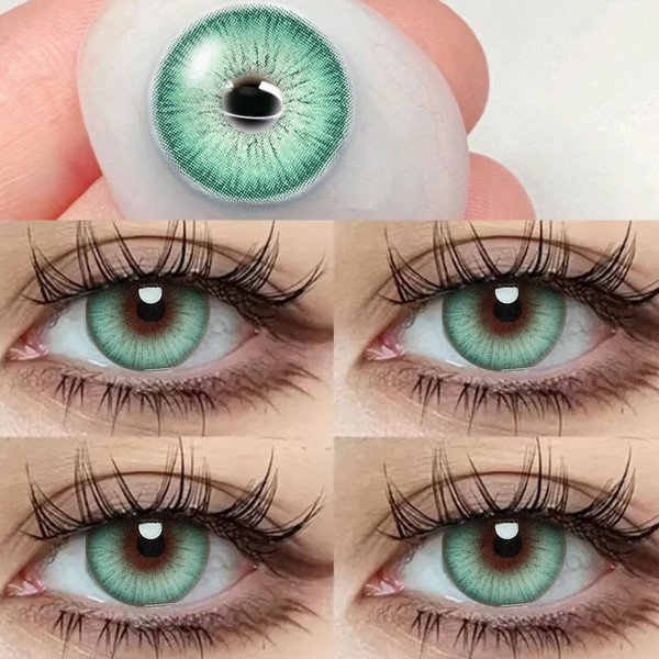 The contact lens 3D Little Devil is equipped with cat shaped contact lenses, detachable tweezers, portable outdoor daily accessories, holiday gifts, Christmas role-playing special items