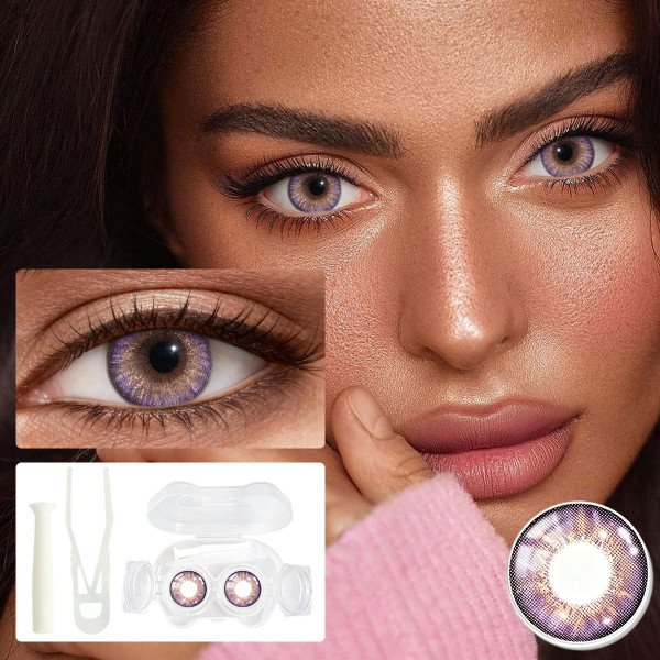 The contact lens 3D Little Devil is equipped with cat shaped contact lenses, detachable tweezers, portable outdoor daily accessories, holiday gifts, Christmas role-playing special items