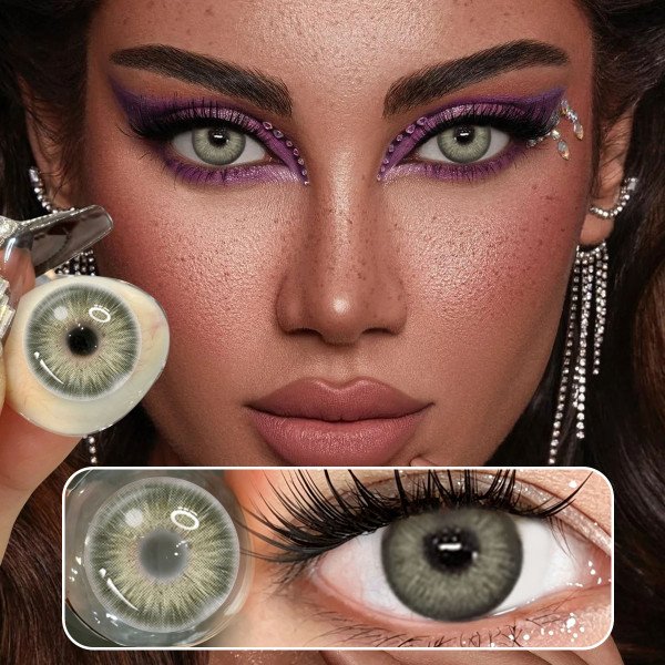 The contact lens 3D Little Devil is equipped with cat shaped contact lenses, detachable tweezers, portable outdoor daily accessories, holiday gifts, Christmas role-playing special items