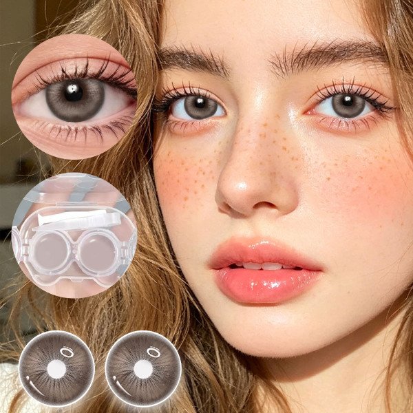 Meitong Halloween 3D Devil's Eye shaped contact lens kit, cream gel box with mirror, tweezers removal tool, portable travel accessories for daily outdoor use, Christmas role