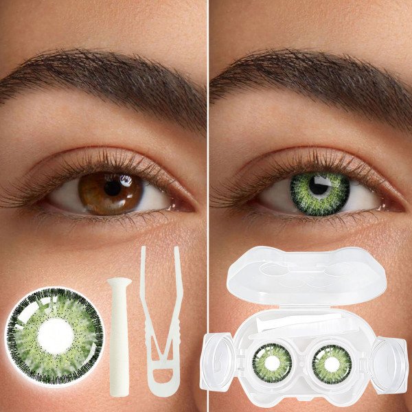 A set of contact lens case with tweezers (including lens removal tool), portable travel daily accessory, premium Christmas gift, festive atmosphere props, Christmas cosplay gear